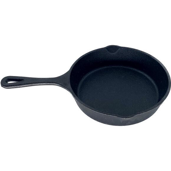 9 Inch Cast Iron Skillet Choice Black Small Seasoned Personal Frying Pan Mini - Picture 7 of 7